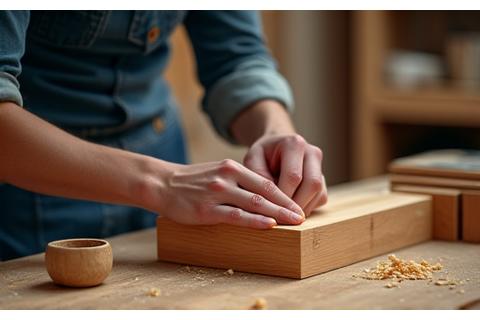 オーダーメイド家具を製作する職人の手元