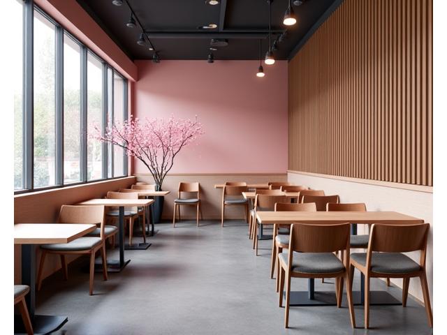 京都駅前の桜カフェ - カフェインテリア